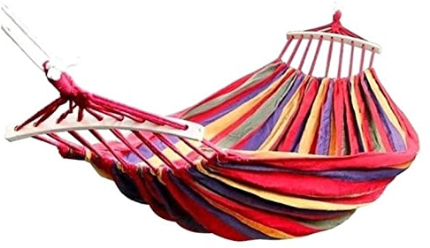 PULaif Outdoor Portable Hammock, Hammock Double Adult Camping Swing Chair Hanging Sleeping Bed Outdoor Travel Tree