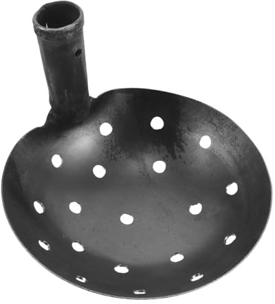 Anneome Eisenschaufel mit Sieb 17cm Gartenschaufel für Schlamm und Laubentfernung Metall Abflussreiniger für Dachrinnen Teiche und Gartenbodenpflege