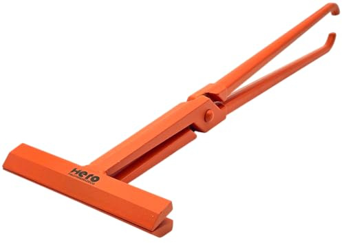 Profi Deckzange gerade 180 mm – Falzzange für Dachdecker, Klempner & Blechbearbeitung, Zange zum Biegen und Umbiegen von Blechkanten – HERO Premium Dachdeckerzange
