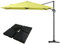Parasol Jardin déporté alu Sun 3 3 x 3 m (Vert/Parasol + Dalles incluses)