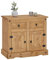 IDIMEX Buffet Salsa Commode bahut vaisselier en Bois Style Mexicain avec 2 Portes battantes et 2 tiroirs, en pin Massif Finition teintée/cirée