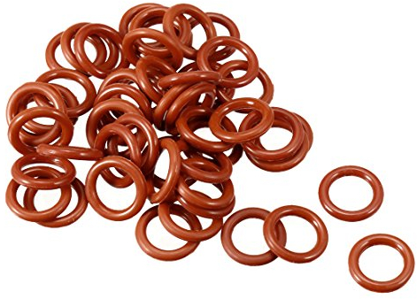 sourcing map 50pcs Silikon O-Ring 12mmx8mmx2mm VMQ Dichtring Dichtungsring Dichtung rot DE de