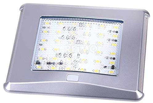 carbest LED Deckenleuchte Silber mit Schalter und blauem Nachtlicht, 450lm, 7W (932983536)