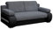 mb-moebel Sofa mit Schlaffunktion und Bettkasten Couch für Wohnzimmer Schlafsofa Schlafcouch Sofagarnitur Polstersofa Wohnlandschaft mit Bettfunktion 3 Sitzer 206x96x82 cm York (Dunkelgrau + Schwarz)
