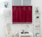 Dreamskull - Set da 2 tende corte per finestra, stile rustico, vintage, a pannelli, opache, moderne, da cucina e soggiorno, a quadretti, 90 cm di altezza, colore rosso vino