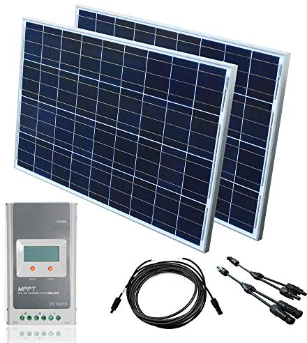 Kit solaire 12 V MPPT Régulateur de charge PV Camping-car Panneau solaire 200 W