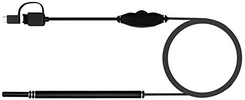 Xpccj Otoscope Ear Camera Kit, USB Ear Endoscope with 6 LED Lights, 0.3MP USB Inspection Camera, 720P HD Wireless Otoscope Inspection for SmartPhone