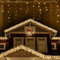 ANSIO® Outdoor Christmas Lights 760 LED 26m/83ft Icicle Lights Outdoor & Indoor Warm White Decorations String Fairy Outside Lights with Timer for Xmas Garden & Party | Mains Powered Clear Cable