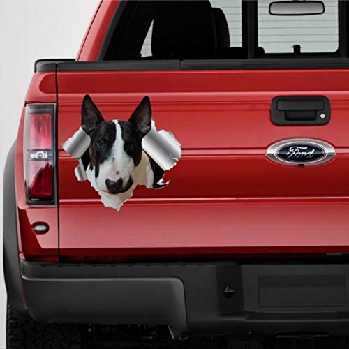 Bullterrier-Auto-Aufkleber, Hund, 3D-Aufkleber, lustiger Auto-Aufkleber, Fenster-Aufkleber, Stoßstangenaufkleber, Laptop-Aufkleber, Geschenk