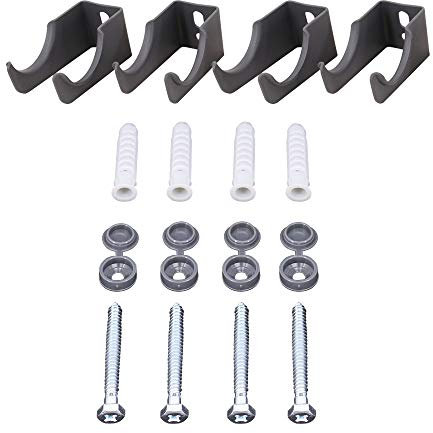 NRG Traditional Cast Iron Style Triple Column Anthracite Radiator Brackets Fitting Kit