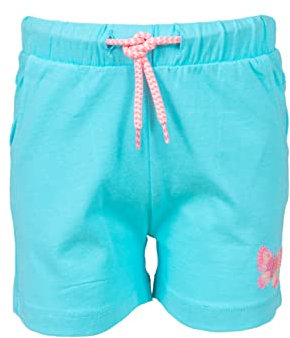 SALT AND PEPPER Mädchen Schmetterling Pailletten Shorts, Cyan, 92