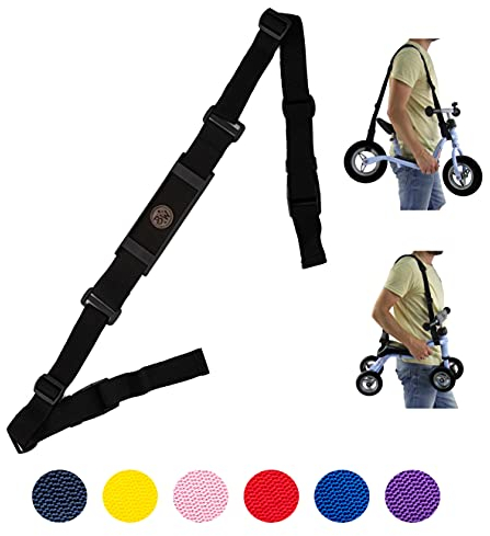 BAMBINIWELT Schultergurt Tragegurt verstellbar Schulterpolster für Dreirad Laufrad Roller kompatibel mit Puky Wutsch, Pukylino, Roller R1 (schwarz)