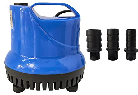 Homvik 25W Submersible Water Pump for Fountain Aquarium Pond Garden and Water Pump Hydroponics System with 3 Nozzles AC220-240V 1.8M Lift Height 1200L/H