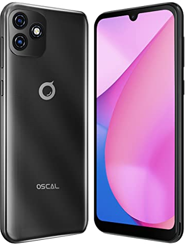 OSCAL C20 Android 11 3G Telephone Portable Débloqué, Smartphone Double SIM, Écran HD+ 6,08’’, Conception Monocoque, 1Go+32Go,Caméra 2MP+5MP,Batterie 3380mAh GPS WiFi Déverrouillage du Visage Noir