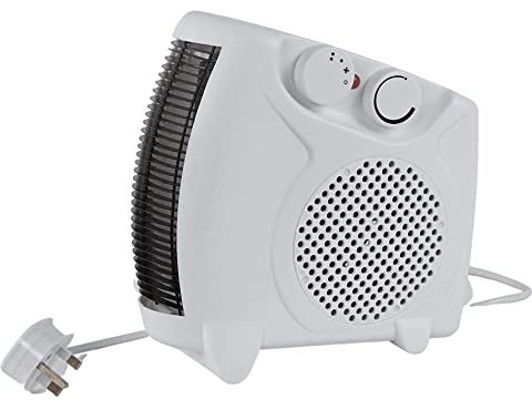 Aspect Electric Fan Heater with 2000W Power 2 Heat Settings, Fan Setting, Safety Features & Vertical Design, Heat Protection, Thermostat, Lightweight & Portable for Home & Office