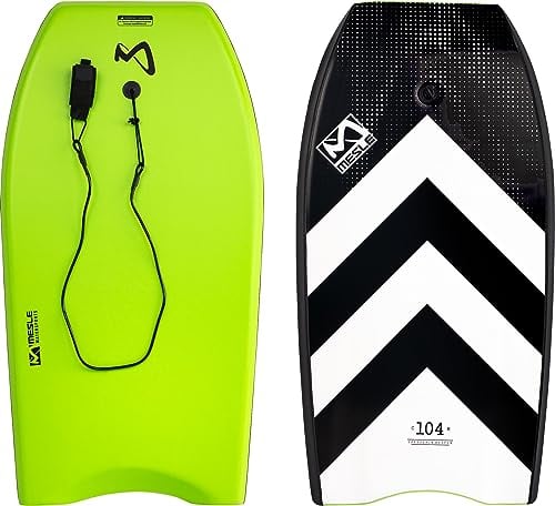 Mesle Bodyboard Kinder & Erwachsene Speed Skin mit Leash, Anfänger & Fortgeschrittene Surfbrett für Strand, Meer, Schwimmbad, Surf Schwimmbrett für Wasser, Surfboard, Boogie Board