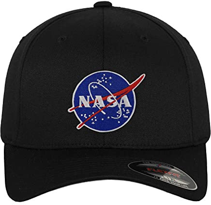 NASA Offizielles Lizenzprodukt Insignia Flexfit Cap (Schwarz), Klein/Mittel
