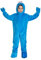 Die Sesamstraße Krümelmonster Kinderkostüm - blau - Kindergröße: 98-104 - Verkleidung Karneval, Halloween, Motto-Party