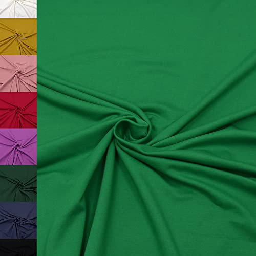 MAGAM-Stoffe Elias Sweatstoff uni innen angeraut und weich Meterware ab 50cm (16. Grün)