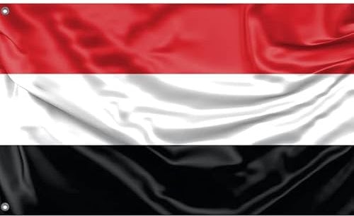 Flagge der Republik Jemen, einzigartiger Designdruck, hergestellt in der EU (90 x 150 cm)