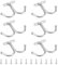 UFURMATE Mug Holder, 6Pcs Mug Rack Under Cabinet Top Mounted Mug Shelf Hangers Under Shelf Hooks Metal Storage Hooks for Cabinet Kitchen Bathroom (Silver)