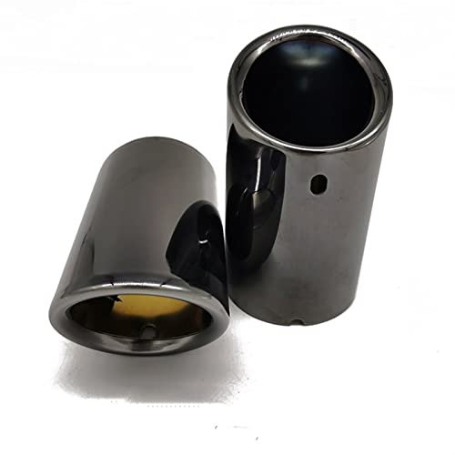 Auspuffblende Für VW Für Passat CC Für Tiguan Auto Auspuff Schalldämpfer Tip Cover Car-Styling Zubehör Auto Endrohr (Farbe : Gloss Black)
