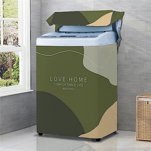 Odot Housse Machine a Laver Chargement par Le Haut, Couvre-Machine Protecteur Anti-Poussière Couverture pour Machine Lave-Linge et Sèche-Linge (Nordique A,Capacité XXL 12.5kg)