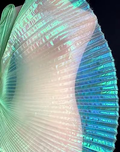 CHUYIX Rüschen-Plissee-Chiffon-Organza-Tüll-Applikation 1m*148cmRüschen-Spitzenborte Organza Plissee-Spitzenstoffborte für Brautkleider, Partydekoration Abschlussdesign Bühnenstyling Dekor