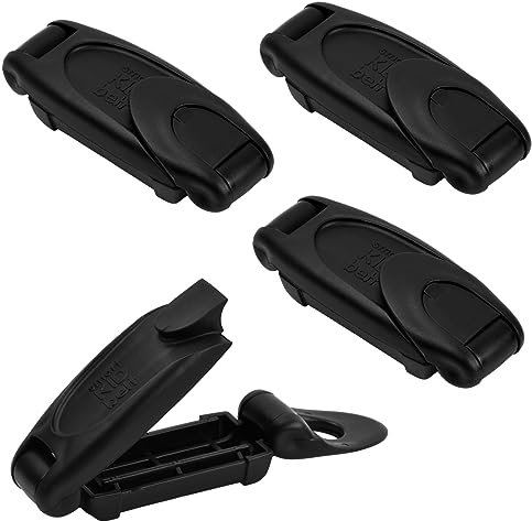 4Pcs Clips de Réglage de la Ceinture de Sécurité de Voiture Universel Clip Ceinture de Sécurité Durable Pince Ceinture de Sécurité en ABS pour Ceinture de Sécurité en Voiture Enfants Enceinte- Noir