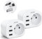 LENCENT 2 Packs Adaptateur Prise AU Australie Chine Nouvelle-Zélande Argentine avec 2 Ports USB & 1 Port USB-C adapté à AUS Prise Française Adaptateur AUS vers France, Type I