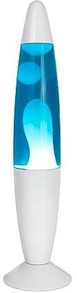 GIFTMARKET - Lampe à lave bleue. Lampe de chevet avec 2 ampoules incluses. Cadeau amusant pour les adolescents. Lampe rétro de 34 x 8,5 cm.