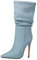 Stivali di Jeans a Spillo con Punta a Punta da Donna, Stivali al Polpaccio Blu lavati Carini alla Moda, Abito da Discoteca Sexy con Tacchi Alti,Light Blue,39 EU