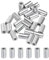 sourcing map 1/16 Zoll 1,5 mm Aluminium-Crimpschlaufenhülse, einzelne runde Hülse für Drahtseil-Kabelleitungen, Silber, 25 Stück
