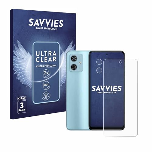 Savvies Schutzfolie für Motorola Moto G54 | (Display+Kamera) 6 Stück Transparenter Displayschutz Made in Germany Ultra-Klar Displayschutz-Folie