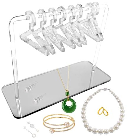 Maodom Porte-boucles d'oreilles avec cintres, cintre de boucles d'oreilles en acrylique avec 8 cintres | Présentoir pour exposition personnelle, exposition de bijoux pour femmes et filles
