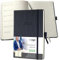 SIGEL C2514 Terminplaner Wochennotiz-Kalender 2025, ca. A5, schwarz, Hardcover, 192 Seiten, Gummiband, Stiftschlaufe, Archivtasche, aus nachhaltigem Papier, Conceptum