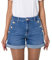 Nina Carter Short en jean taille haute pour femme, au look usé, élégant, short d'été en denim, Bleu (P506-5), M mince