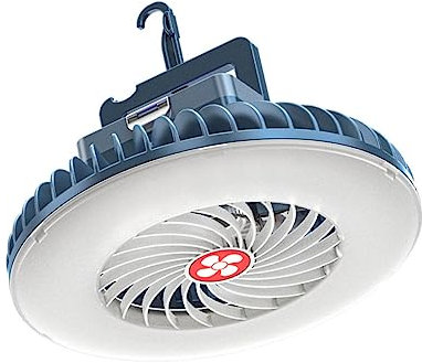 KOMBIUDA Lampe De Camping Rechargeable Étanche Avec Ventilateur Lumière Multifonction Portable Pour Randonnée Et Urgences