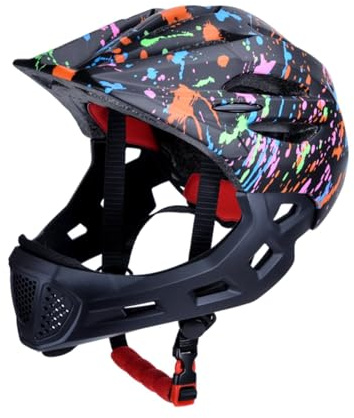 Perfeclan Kids Bike Helmet Cycling Helmet Adjustable Fashion Comfortable Children Bicycle Helmet Full Face Helmet for Outdoor Bicycling