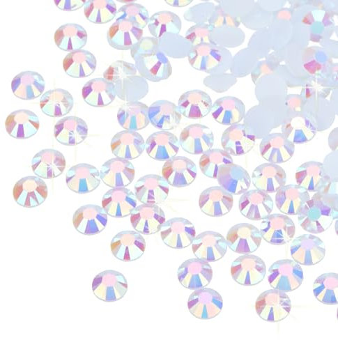 sourcing map 6000 Pcs Bright White Resin Flatback Rhinestone SS16 4mm Resin Non Hotfix Rhinestones for Crafts DIY Design, Tumblers, Clothes, Makeup, Nail Art