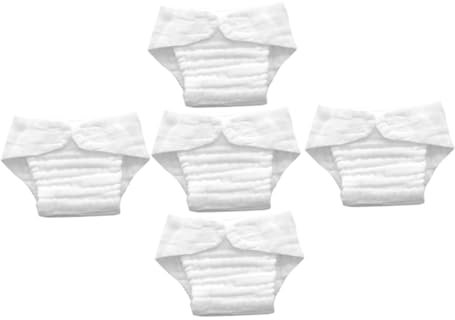 Booster Pads Wickelunterlage Liner 5 Stück Baumwolle Windeleinlagen Waschbare Windeleinlagen Für Baby-säuglingswindeln Windelüberzüge Weiß Größe S