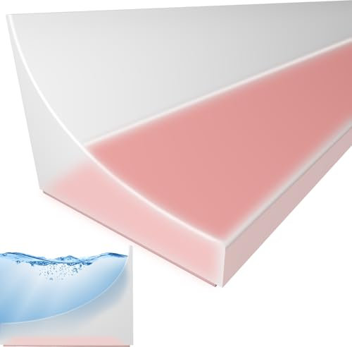 Rusoz Barriera Doccia Ferma Acqua, 1.5M Bordo per Piatto Doccia Silicone Guarnizione Vasca da Bagno per Cucina Bagno e Toilette (Trasparente)