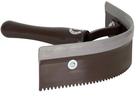 Imperial Riding Schweißmesser IRH, effektives Schweißmesser zum Entfernen von Wasser und Schweiß, ergonomischer Abzieher für Pferdepflege mit stylischem Stall-Look, Walnuss