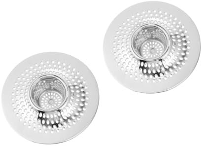 HOMSFOU 2piezas Filtro De Drenaje De Inoxidable para Lavabo y Ducha Rejilla Antibloqueo para Cocina y Baño Fácil Instalación y Resistente Al Uso