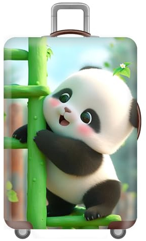 Koffer SchutzhüLle,Elastisch Reise KofferschutzhüLle,KofferhüLle,Luggage Cover,Wiederverwendbar,GepäCk Cover,Reisekoffer HüLle,Mit Verdecktem ReißVerschluss,Panda,Tier (Color 6,L(25-28inch))