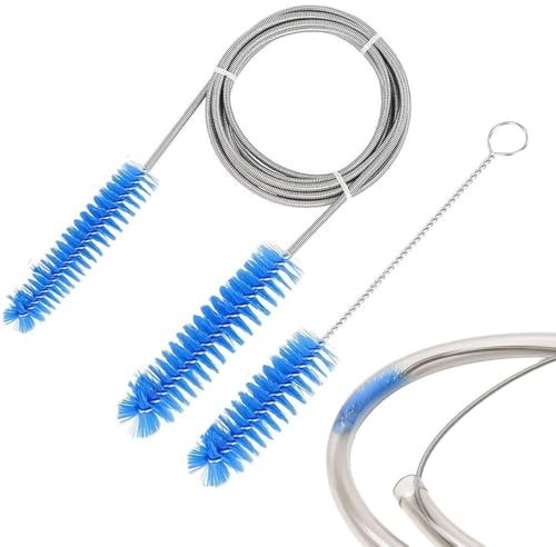 CUEMOON 200m CPAP-Rohr Reinigungsbürste, CPAP Tube and Mask Bürstenset, CPAP Schlauch Reiniger Reinigungs Set, Bürstendurchmesser 15 mm und 19 mm