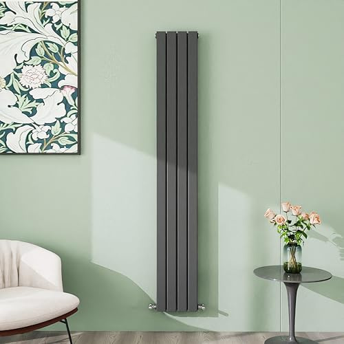 Simple Bathroom 1800×272mm Anthracite Vertical Designer Radiator Double Panel Modern Central Heating Flat Panel Radiators