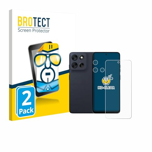 BROTECT Schutzfolie für Motorola Moto G56 | (Display+Kamera) 2 Stück Transparenter Displayschutz Made in Germany Klare Displayschutz-Folie Clear Einfache Montage