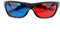 QUXVUIS Lunettes 3D Simples pour Enfants et Adultes, Lunettes de télévision Professionnelles, et Bleu, Jeu de Film anaglyphe, Accessoires