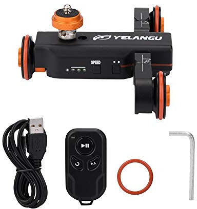 Yelangu L4X Motorized Electric Track Slider Motor Truck Auto für Kamera Camcorder DV Professionelle Aluumlegierung Leichtes Robust 3 kg Ladekapazität Fernbedienung DSLR Action
